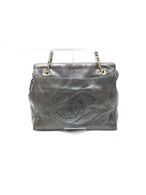 Chanel Jumbo CC Logo Leather Shoulder Bag